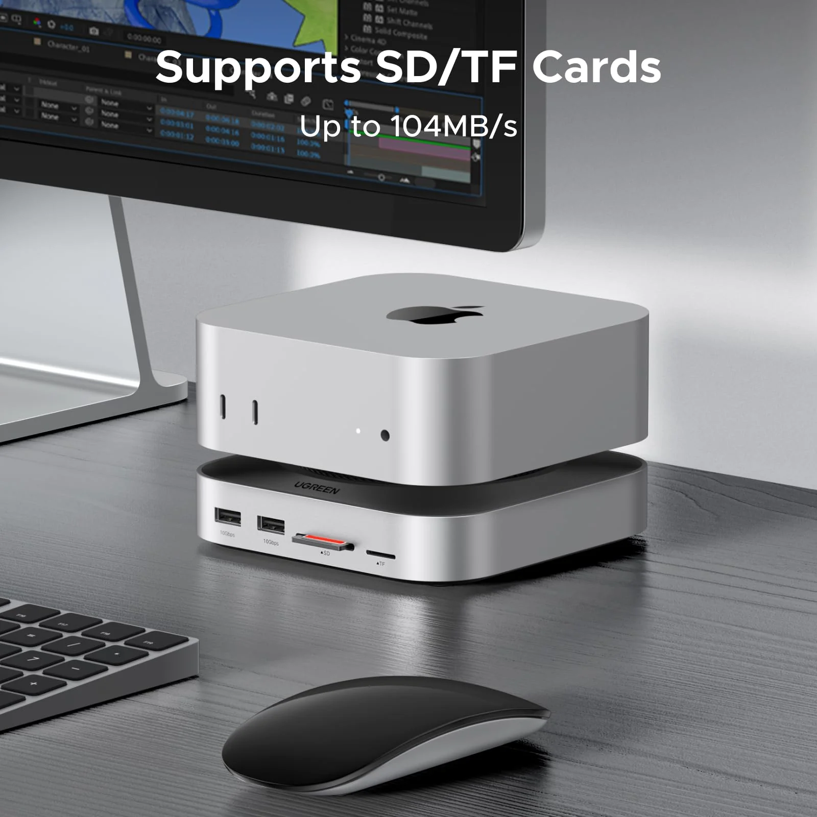 Ugreen Mac Mini M4 Dock & Stand with NVMe SSD Enclosure